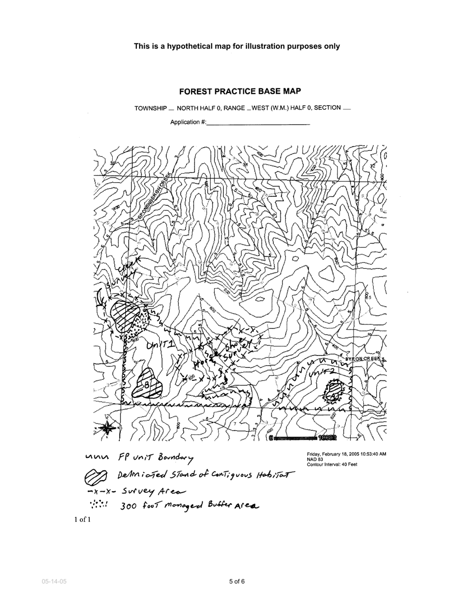 Instructions for Marbled Murrelet Form Western Washington Forest Practices Application / Notification - Washington, Page 5