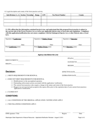 Forest Practices Application/Notification Renewal - Washington, Page 2