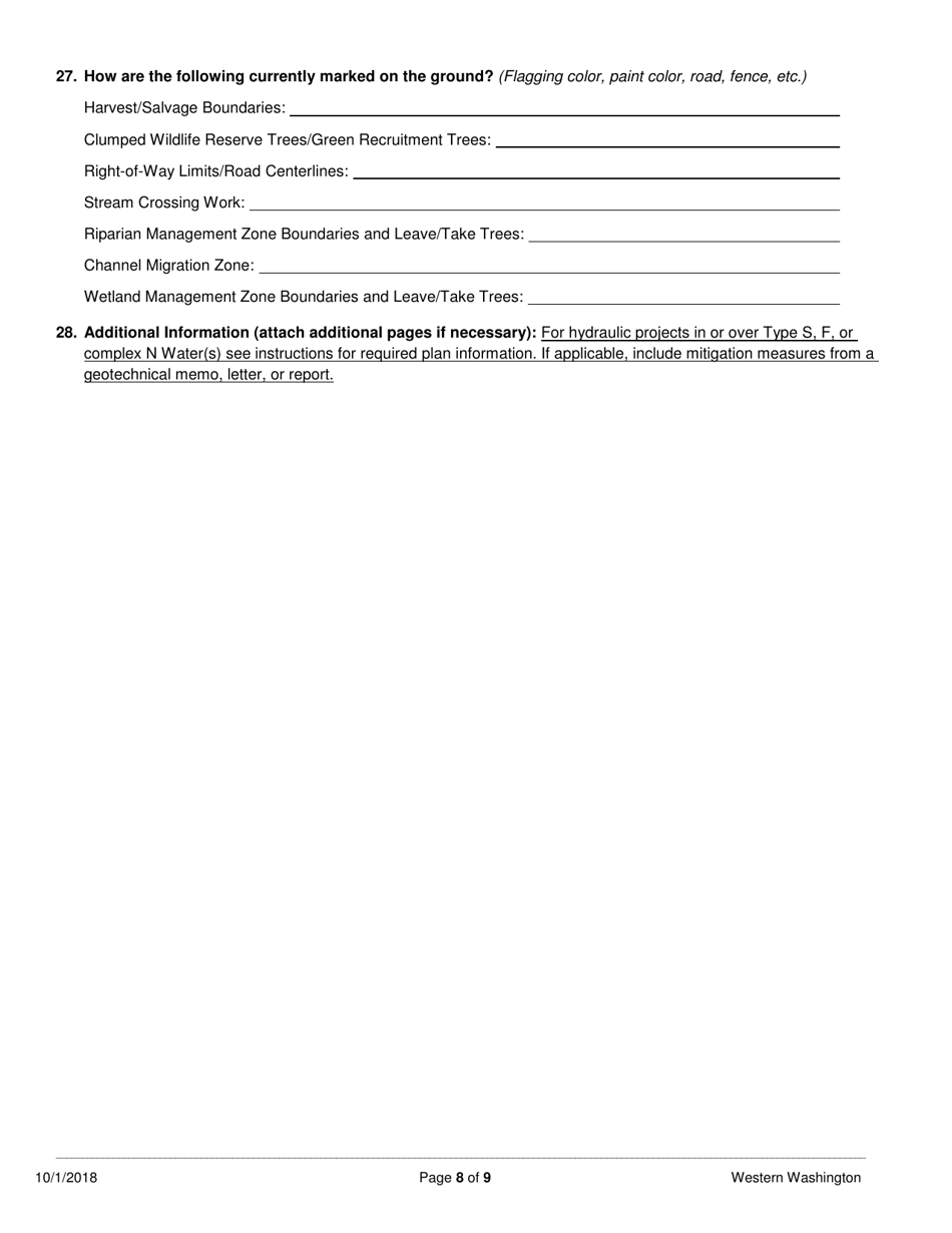 Forest Practices Application / Notification - Western Washington - Washington, Page 8