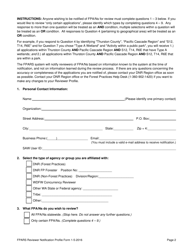 Forest Practices Application Review System Reviewer Notification Profile Form - Washington, Page 2
