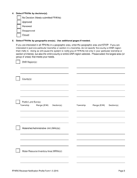 Forest Practices Application Review System Reviewer Notification Profile Form - Washington, Page 3