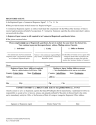 Certificate of Limited Liability Partnership - Washington, Page 2