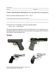 Document preview: Form XR102 Firearm Identification Worksheet - Washington