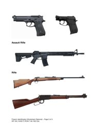 Form XR102 Firearm Identification Worksheet - Washington, Page 2
