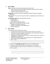 Form FL All Family147 Order Appointing Guardian Ad Litem for a Minor Party - Washington, Page 2