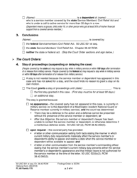 Form FL All Family170 Findings/Order Re Service Members Civil Relief Act - Washington, Page 2