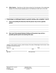 Form FL Parentage306 Declaration About a Child&#039;s Best Interest - Washington, Page 3