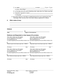 Form FL Parentage305 Order on Motion to Permit the Proceeding - Washington, Page 3