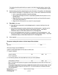 Form FL Parentage308 Motion for Genetic Testing - Washington, Page 2