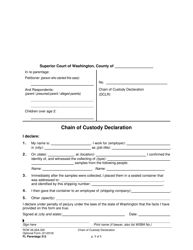 Document preview: Form FL Parentage312 Chain of Custody Declaration - Washington