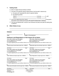 Form FL Parentage310 Order on Motion for Genetic Testing - Washington, Page 3