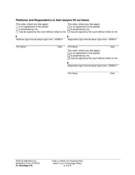 Form FL Parentage319 Order on Motion for Parenting Plan or Residential Schedule (Within 2 Years of Final Parentage Order) - Washington, Page 3
