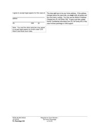 Form FL Parentage343 Request for Court Review - De Facto Parentage - Washington, Page 2