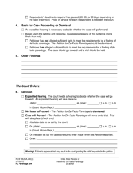 Form FL Parentage344 Order After Review of Petition for De Facto Parentage - Washington, Page 2