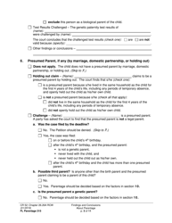Form FL Parentage315 Findings and Conclusions About Parentage - Washington, Page 3