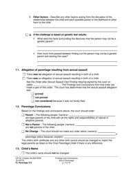 Form FL Parentage315 Findings and Conclusions About Parentage - Washington, Page 7