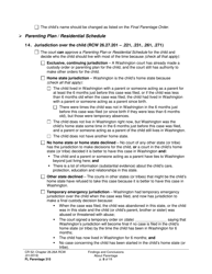 Form FL Parentage315 Findings and Conclusions About Parentage - Washington, Page 8