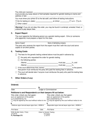 Form FL Parentage375 Order for Genetic Testing - Surrogacy - Washington, Page 2