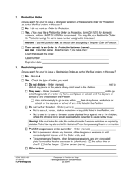 Form FL Parentage382 Response to Petition to Stop Parentage Based on Sexual Assault - Washington, Page 3