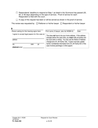 Form FL Visits485 Request for Court Review - Washington, Page 2