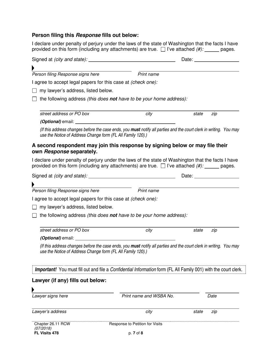Form FL Visits478 Response to Petition for Visits - Washington, Page 7