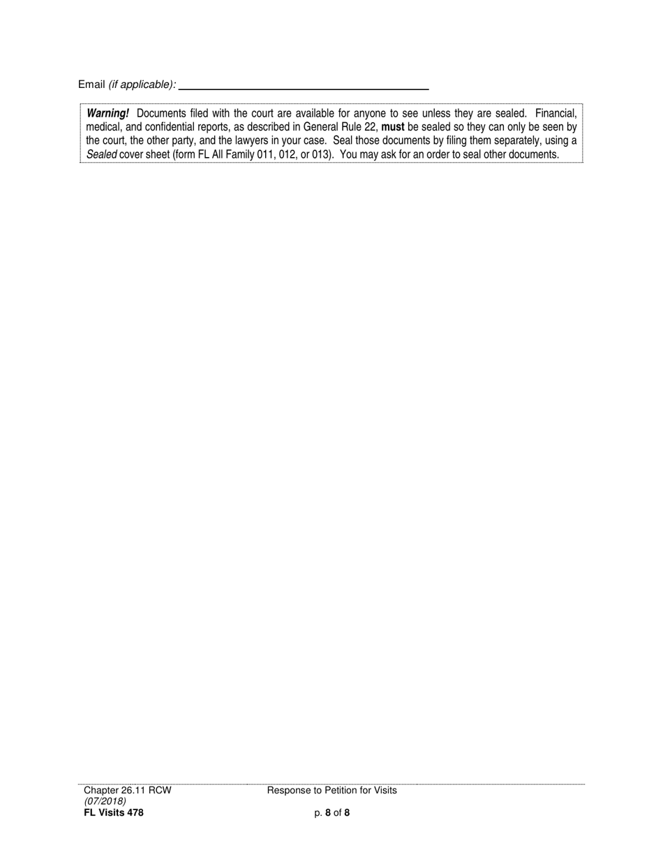 Form FL Visits478 Response to Petition for Visits - Washington, Page 8