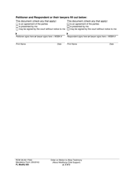 Form FL Modify505 Order on Motion to Allow Testimony (About Modifying Child Support) - Washington, Page 2