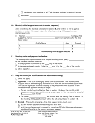 Form FL Parentage386 Child Support Order (Based on Order After Sexual Assault Fact-Finding Hearing) - Washington, Page 6