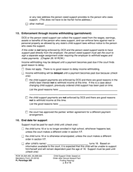 Form FL Parentage386 Child Support Order (Based on Order After Sexual Assault Fact-Finding Hearing) - Washington, Page 8