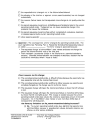 Form FL Modify610 Final Order and Findings on Petition to Change a Parenting Plan, Residential Schedule or Custody Order - Washington, Page 3