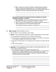 Form FL Modify610 Final Order and Findings on Petition to Change a Parenting Plan, Residential Schedule or Custody Order - Washington, Page 4