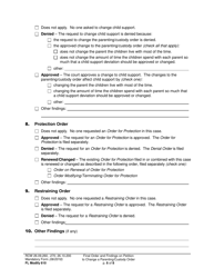 Form FL Modify610 Final Order and Findings on Petition to Change a Parenting Plan, Residential Schedule or Custody Order - Washington, Page 6