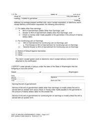 Form WPF GARN01.0300 Certification of Mailing (Garnishment) - Washington, Page 2