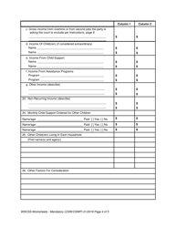Washington State Child Support Schedule Worksheets - Washington, Page 4