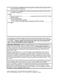 Form WPF VA-2.015 Temporary Order for Protection and Notice of Hearing - Vulnerable Adult - Washington, Page 3