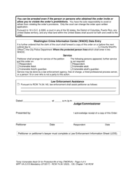 Form WPF VA-2.015 Temporary Order for Protection and Notice of Hearing - Vulnerable Adult - Washington, Page 4