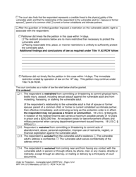 Form WPF VA-3.015 Order for Protection - Vulnerable Adult - Washington, Page 2