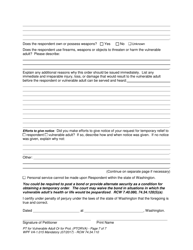 Form WPF VA-1.015 Petition for Vulnerable Adult Order for Protection - Washington, Page 7