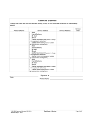 Form 1021GEJ Certificate of Service - Utah, Page 3