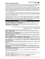 Authorization to Disclose Health Information - South Carolina, Page 2