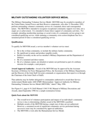 Paragraph 2-16 - Military Outstanding Volunteer Service Medal Paragraph 2-16, Army Regulation 600-8-22 (Military Awards), Page 2