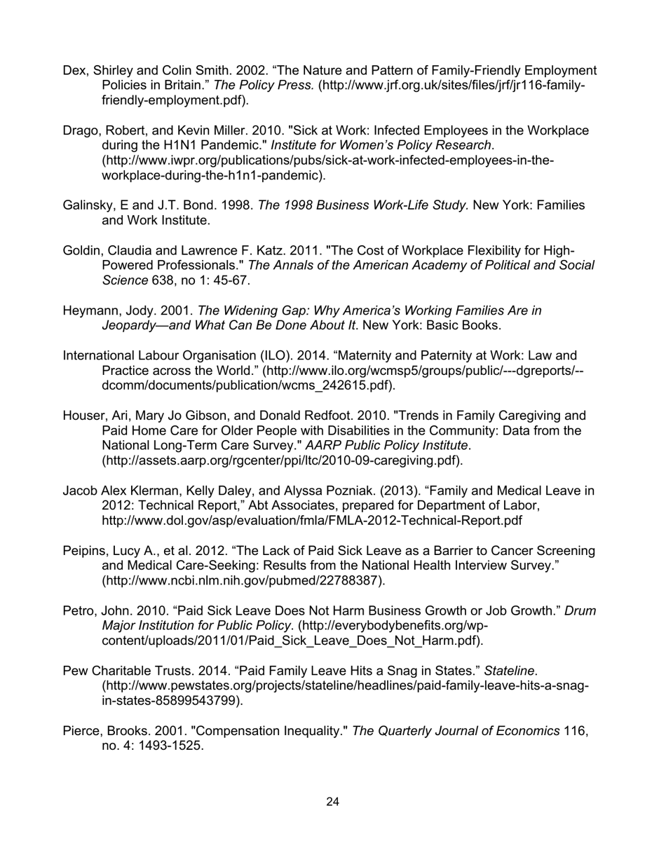The Economics of Paid and Unpaid Leave - the Council of Economic Advisers, Page 25