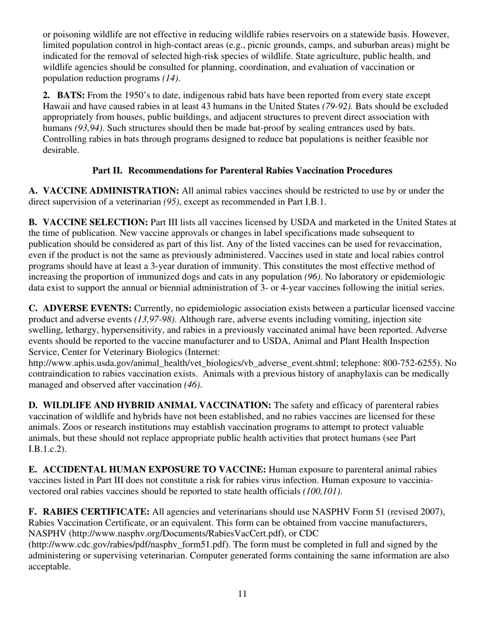 Memorandum (Compendium of Animal Rabies Prevention and Control, 2011) - National Association of State Public Health Veterinarians, Inc., Page 11