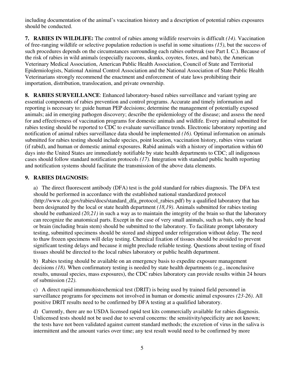 Memorandum (Compendium of Animal Rabies Prevention and Control, 2011) - National Association of State Public Health Veterinarians, Inc., Page 5