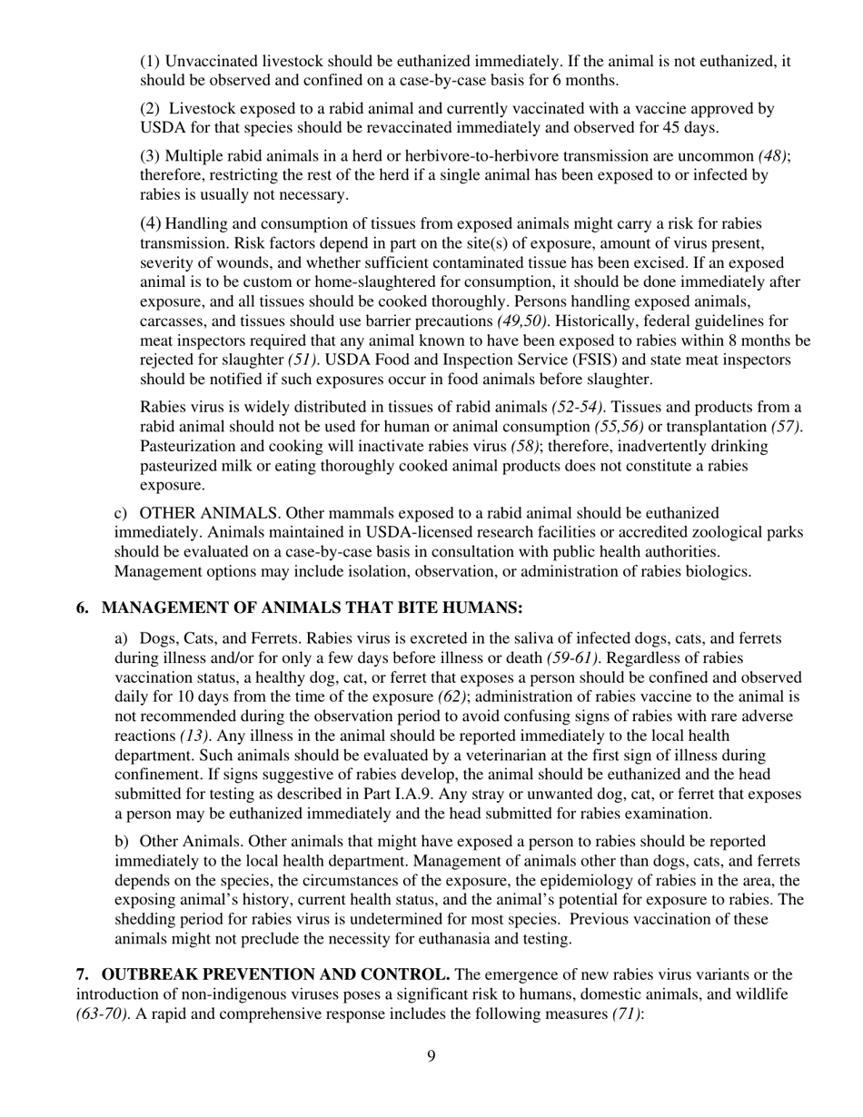 Memorandum (Compendium of Animal Rabies Prevention and Control, 2011) - National Association of State Public Health Veterinarians, Inc., Page 9