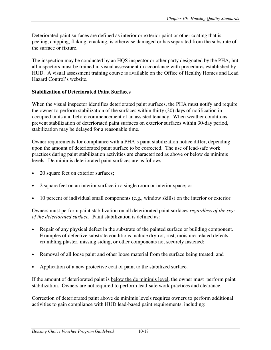 Chapter 10: Housing Quality Standards - Housing Choice Voucher Program ...