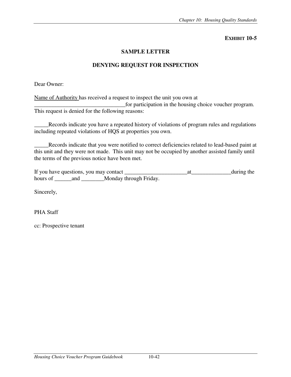 Chapter 10: Housing Quality Standards - Housing Choice Voucher Program Guidebook, Page 44