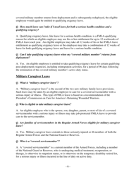 Military Family Leave Provisions of the Fmla (Family and Medical Leave Act) Frequently Asked Questions and Answers, Page 6