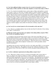 Military Family Leave Provisions of the Fmla (Family and Medical Leave Act) Frequently Asked Questions and Answers, Page 9