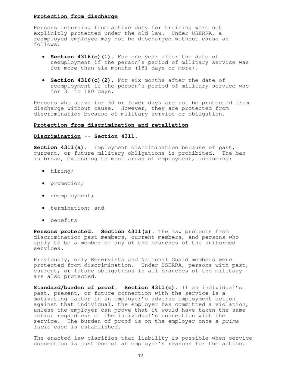 A Non-technical Resource Guide to the Uniformed Services Employment and Reemployment Rights Act (Userra), Page 14